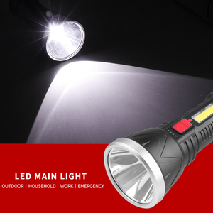 Ánh sáng màu sắc LED COB ngọn đuốc ánh sáng 18650 pin Sạc đèn pin ABS vật liệu có thể sạc lại ngọn đuốc - Product Image 3