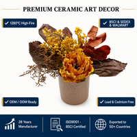 Bouquet de roses artificielles en plastique fait main pour table, centre de table avec vase pour la décoration de la maison, de mariage et de Noël