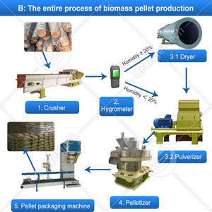 Ligne de production automatique de granulés de sciure de bois ORME, petite machine à granulés de biomasse à partir de sciure de bois - Product Image 3