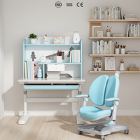 Bureau d'étude ergonomique moderne en bois réglable pour enfants, idéal pour la maison, la chambre, l'école et les projets éducatifs