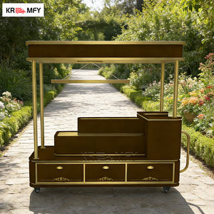 รถสามล้อทำมือสำหรับร้านกาแฟเคลื่อนที่ รถเข็นไอศกรีมแบบผลักมือสไตล์อิตาลี - Product Image 2