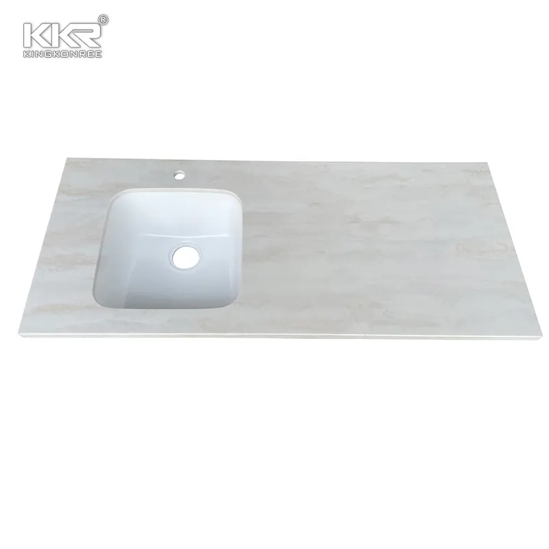 Vendita calda controsoffitti da cucina in pietra artificiale colore marmo lastre di superficie solida pietra Calacatta
