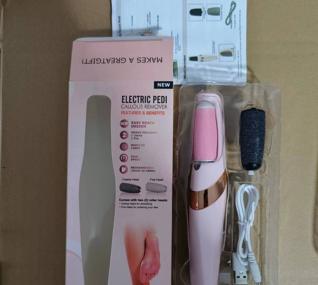 Pink, boxed (pink black grinding head)