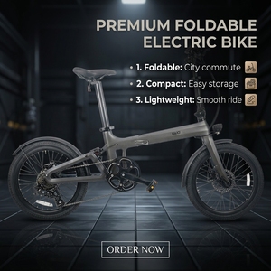 Exportation directe d'usine - Vélo électrique pliable en fibre de carbone Naicisports 20 pouces pour les trajets urbains, 7 vitesses, 3 - Product Image 1