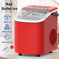 Machine à glaçons automatique silencieuse et portable en forme de balle rouge pour la maison, le bureau et le bar