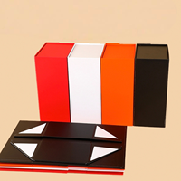 En stock, boîte cadeau pliable en carton, 9 couleurs, emballage en papier magnétique de luxe avec couvercle pour les petites entreprises