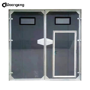 <span class=keywords><strong>Porte</strong></span> <span class=keywords><strong>coulissante</strong></span> métallique de style grange avec rail en acier pour cloisonnement d'entrepôt et enclos de machines - Product Image 6