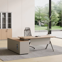 Mobilier de bureau Bureau de direction Table de bureau en bois Bureau de direction en forme de L de luxe