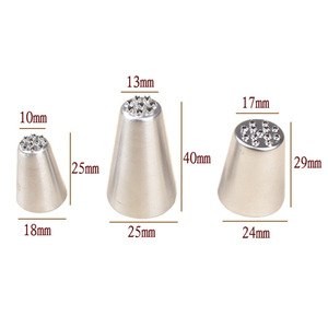 Embouts de pâtisserie en acier inoxydable 304 (petites, moyennes et grandes tailles) pour gâteaux Mont Blanc et douilles à crème - Ensemble d'outils de pâtisserie - Product Image 4
