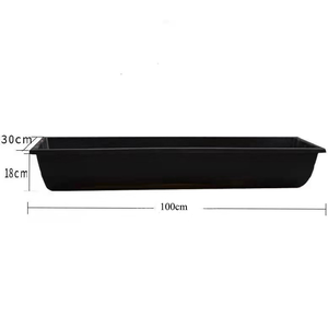 Mangeoire pour moutons et chèvres en PP noir de nouvelle conception de 1,95 m, mangeoires pour moutons, équipement d'élevage de chèvres, <span class=keywords><strong>abreuvoir</strong></span> pour animaux - Product Image 4