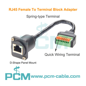 <span class=keywords><strong>RJ45</strong></span> để thiết bị đầu cuối khối Adapter Cable với push button mùa xuân Loại kết nối công cụ miễn phí Ethernet dây adapter cho công nghiệp sử dụng - Product Image 6