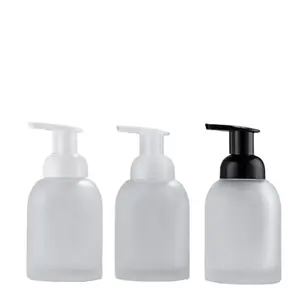 New Personal Care Packaging 250ml 375ml Soap Dispenser Face Wash Glass Foaming Bottles