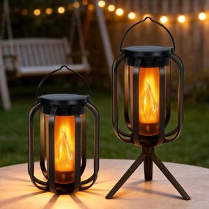 Lampada Solare LED <span class=keywords><strong>da</strong></span> Esterno Impermeabile per Giardino, Campeggio, Atmosfera, Lanterna per Patio, Portico, Vialetto - Product Image 1