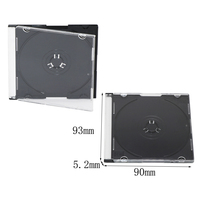 WEISHENG Vente en gros de mini boîtier pour CD de 8 cm, 5,2 mm, 7,5 mm, boîtier mince pour DVD, boîtier transparent pour disque unique, plastique, support pour CD de 80 mm