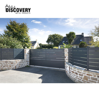Clôture et portails extérieurs en métal de haute qualité Conception de grande porte principale coulissante d'entrée Maisons en aluminium Dernière conception de porte principale