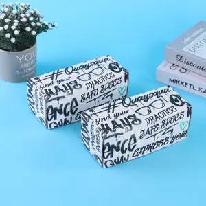 Küçük katlanır özel karton siyah kutu ambalaj eko kutuları ambalaj Kraft kağdı karton beyaz oluklu ambalaj kutuları