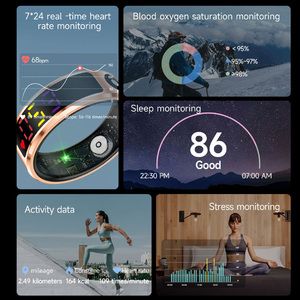 Anillo Inteligente de Salud para Hombre y Mujer, Resistente <span class=keywords><strong>al</strong></span> Agua, con Monitor de Ritmo Cardíaco, Rastreador de Actividad Física, Anillos Inteligentes con Pantalla Táctil - Product Image 3