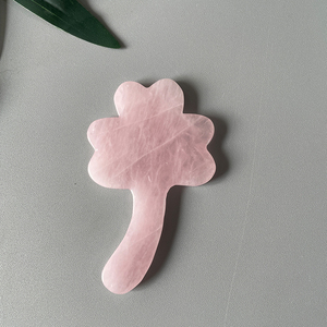 Raschietto Gua Sha a Forma di Cuore in Quarzo Rosa Naturale, Strumento per <span class=keywords><strong>Massaggio</strong></span> Facciale, Schiena e Piedi - Product Image 2