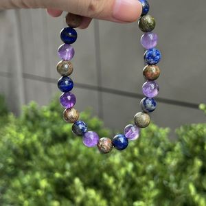 Bracelet en pierre naturelle avec perles de verre colorées Tranquillité – Service OEM/ODM exclusif, Assurance Commerciale - Product Image 1
