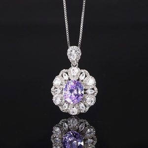 Ensemble de bijoux élégants pour femmes, pendentif clé en cuivre écologique vintage avec zircon rose 9*10mm, plaqué or, spécial mariage - Product Image 5