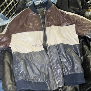 C10 Gebraucht Großhandel Ledermantel Designer Style Stoff Second Hand Kleidung Ukay Ukay 2 Hand Mäntel für Männer und Frauen - Product Image 4