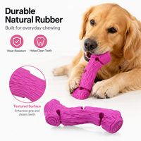 Jouet interactif pour chien en forme de branche d'arbre, en caoutchouc naturel, avec trous pour friandises, pour les chiens qui mâchent agressivement