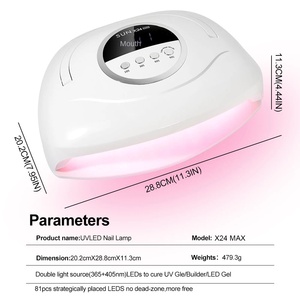 Lampe UV SUN X24 MAX 84 LED pour Nail Art, 4 Modes de Minuterie, Capteur Automatique pour Séchage du Vernis Gel, Prise US, Équipement de Séchage - Product Image 6