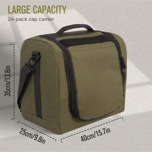 Stackable Hat Travel Bag Large <b>Cap</b> <b>Storage</b> Case <b>Baseball</b> Hat Organizer Bag for 20-24 <b>Caps</b> - Product Image 1
