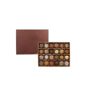 受欢迎的黄金供应商定制盖和基纸巧克力盒纸插页