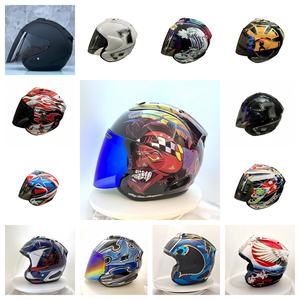 Casque de <span class=keywords><strong>moto</strong></span> 3/4, design ouvert, profil élégant avec graphismes minimalistes pour une esthétique propre, <span class=keywords><strong>dragon</strong></span> japonais - Product Image 6