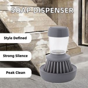 Maxfree Brosse de nettoyage de cuisine pour vaisselle et casseroles, avec distributeur automatique de liquide, manche long, en PP, et éponge longue en polypropylène - Product Image 4