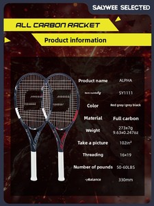 Nueva Raqueta de <span class=keywords><strong>Tenis</strong></span> ALPHA 273g T700 2026, Completamente de Carbono, Resistente a Impactos, Anti-Torsión, Ligera, Profesional, de Grafito, para Hombres y Mujeres Adultos - Product Image 6