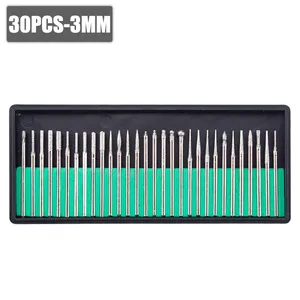 Kit de 30 fraises de gravure diamantées <span class=keywords><strong>Dremel</strong></span>, accessoires pour le gravage du <span class=keywords><strong>bois</strong></span>, de la pierre et de l'os, outils de remplacement pour perceuse rotative - Product Image 2