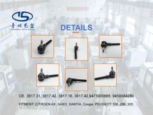 3817.31 381742 381716 9471000665 Nouvelle extrémité <span class=keywords><strong>de</strong></span> biellette <span class=keywords><strong>de</strong></span> <span class=keywords><strong>direction</strong></span> gauche pour pièces automobiles, compatible avec Peugeot, garantie 20 000 km - Product Image 3