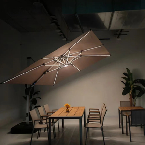 ร่มกันแดดสองชั้นราคาส่งถูก พร้อมไฟ LED พลังงานแสงอาทิตย์ สำหรับสระว่ายน้ำ - Product Image 1