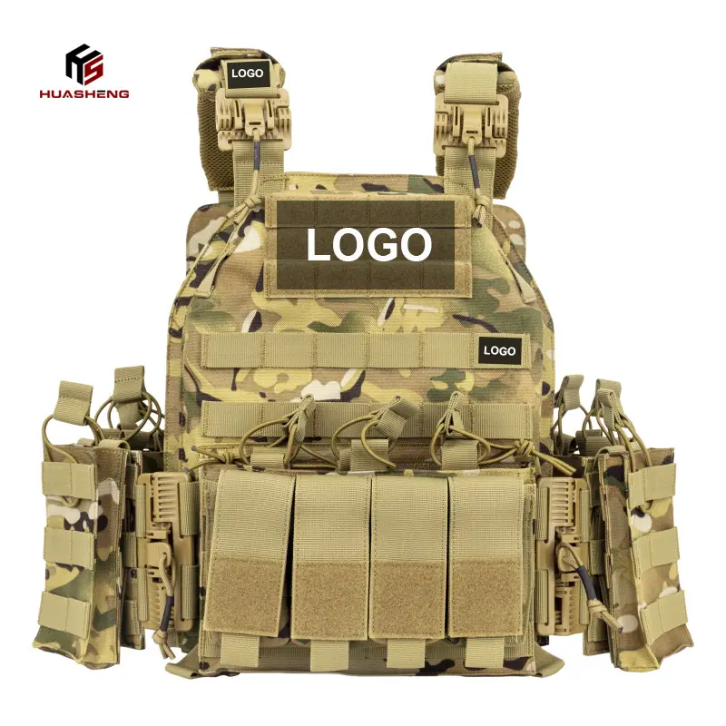 Factory Customization Multicam Tactical Gear Modular Protective Vest 250*300mm Plate Carrier