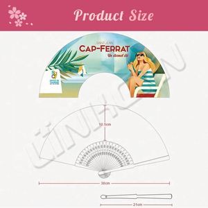 Abanico de Papel Plegable Portátil con Etiqueta Privada Personalizada, Técnica Pintada, Característica Portátil - Product Image 4