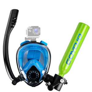 GOYOJO 0.5L Mini Scuba Tank Full-Face Snorkel Mask Combo High Aluminium 5-8 Min Diving Underwater Breathing Oxygen Air Supply - Product Image 2