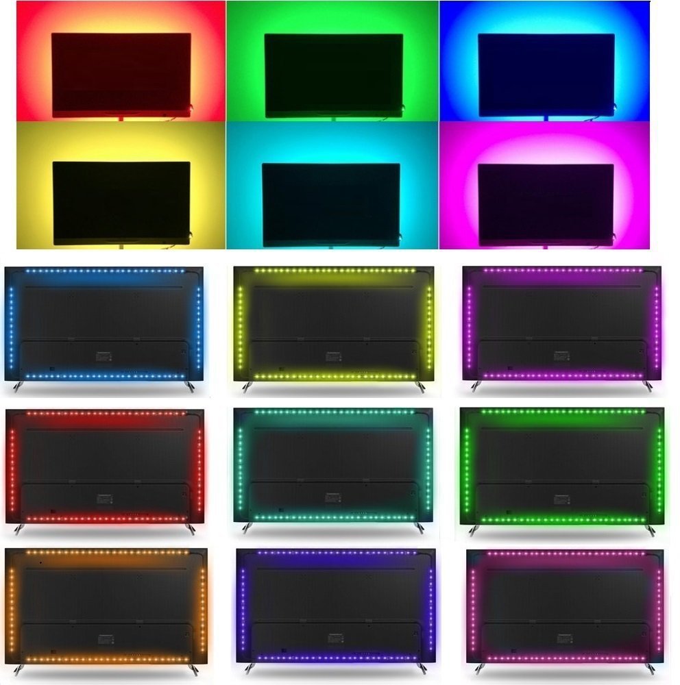 1m 2m 3m 4m 5m 20 Keys Music Control Rgb Usb Powered 5v 5050 Led Backlight Tv Usb Powered Led Strip Back Lights for Tv Computor · image 3