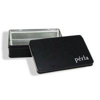 Boîte rectangulaire en fer blanc noir mat de qualité alimentaire pour biscuits, chocolats et cadeaux, impression offset, vente en gros