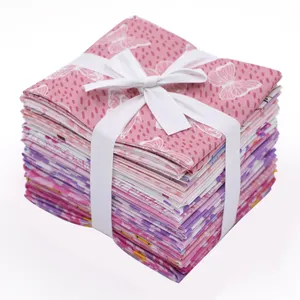 Tissu à motifs sans couture rose fat quarter bundle 20 pcs pack tissu de courtepointe en coton à impression numérique pour le courtepointe et l'artisanat de couture