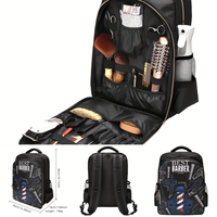 Sac à dos professionnel de grande capacité, souple, écologique, portable, pour les fournitures de barbier, étui à fermeture éclair pour les kits d'outils de coiffure