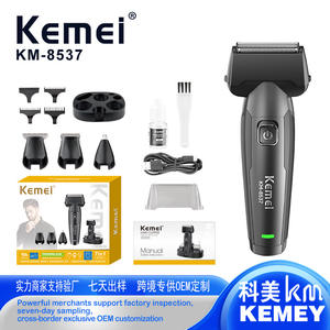 Tondeuse à cheveux électrique Kemei Km-8537, rasoir à mouvement alternatif rechargeable de 16cm pour hommes, tondeuse à barbe avec brosse de nettoyage - Product Image 3