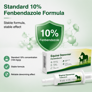 ยาถ่ายพยาธิสำหรับม้า |   เฟนเบนดาโซล 10% ยาทาช่องปากชนิดหลอดฉีดยา 25 กรัม ยาฆ่าปรสิตภายในแบบกว้างสเปกตรัมสำหรับม้า ผลิตที่เจียงซู - Product Image 2