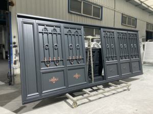 Porte extérieure en aluminium de style central-asiatique, fabrication de 30 ans, style luxueux, système de sécurité automatique, différentes tailles - Product Image 1