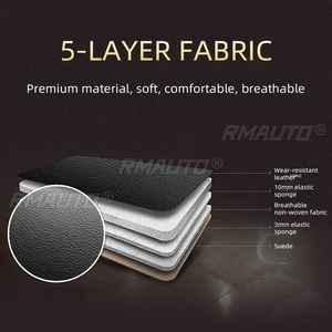 Housses de siège avant de voiture en cuir PU imperméables universelles ventilées pour SUV et camion, protection intérieure, STOCK UE - Product Image 6