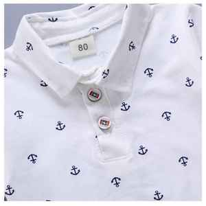 Chemises polo blanches pour enfants, vêtements formels d'été, style tendance pour les petits garçons - Product Image 2