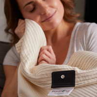 Couverture de mise à la terre en fibre argentée de coton biologique pour améliorer le sommeil, soulager le stress et apaiser l'humeur