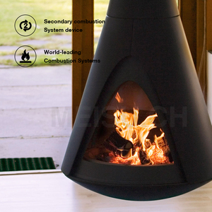 MEISU.CH Factory Ceiling Mounted Truefire <strong>Wood</strong> Burning/Alcohol/Electronic <strong>Stove</strong> Core 3d Vapor 700mm Hanging <strong>Wood</strong> Fireplace - Product Image 5