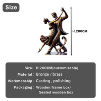 Statues de couple dansant en bronze personnalisées pour l'extérieur, sculptures en métal, décorations de jardin et ornements